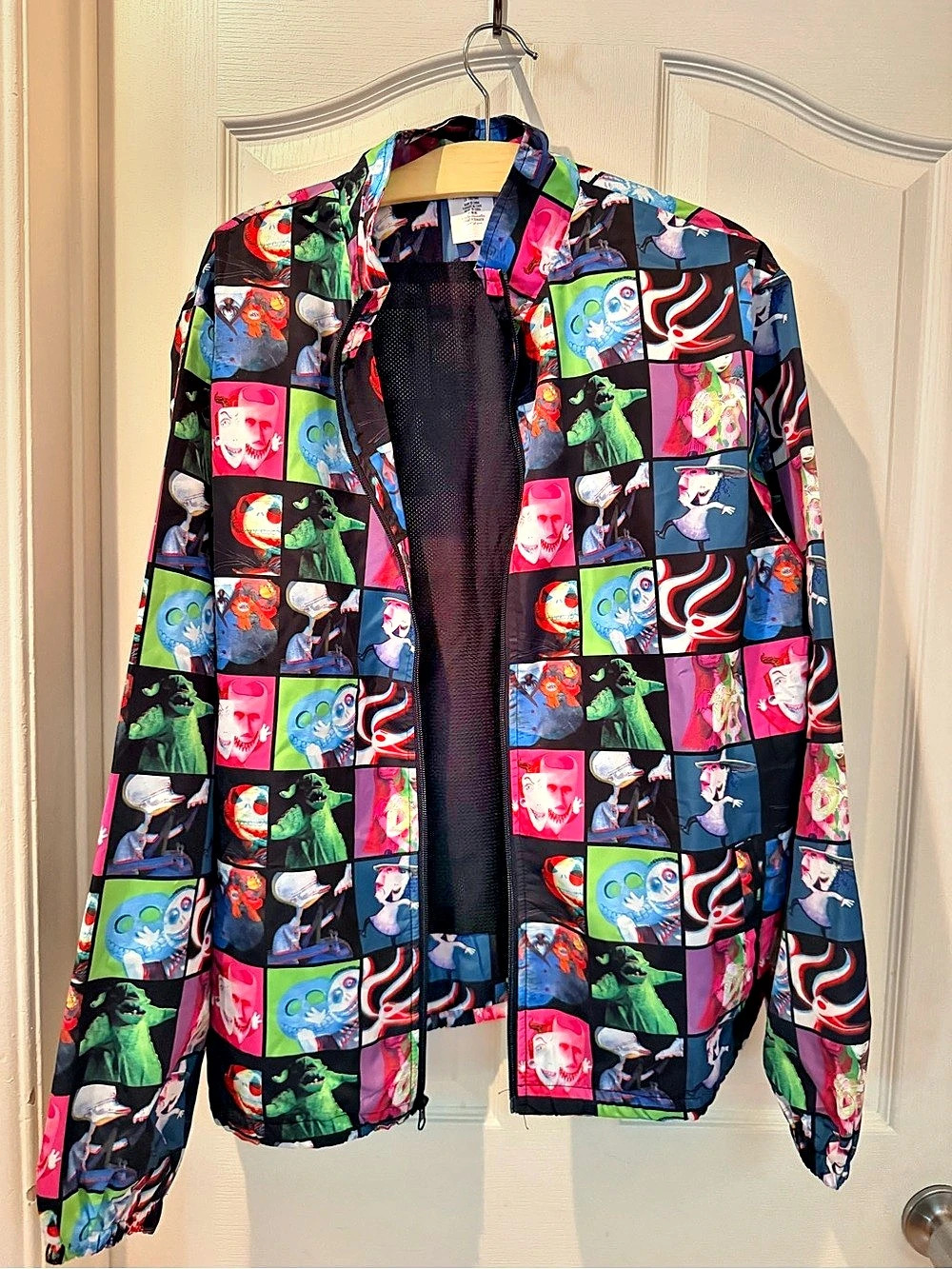 Disney The Nightmare Before Christmas Character Tile Print Windbreaker Jacket